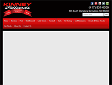 Tablet Screenshot of kinneybilliards.com